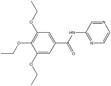 3,4,5-triethoxy-N-pyrazin-2-ylbenzamide Structure