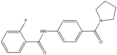 2-fluoro-N-[4-(pyrrolidine-1-carbonyl)phenyl]benzamide Struktur