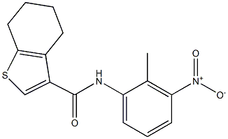 N-(2-methyl-3-nitrophenyl)-4,5,6,7-tetrahydro-1-benzothiophene-3-carboxamide Struktur