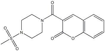 3-(4-methylsulfonylpiperazine-1-carbonyl)chromen-2-one Struktur