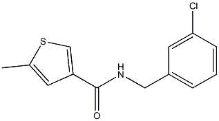 N-[(3-chlorophenyl)methyl]-5-methylthiophene-3-carboxamide Struktur