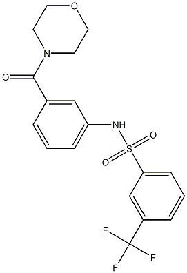 N-[3-(morpholine-4-carbonyl)phenyl]-3-(trifluoromethyl)benzenesulfonamide Structure