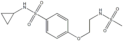 N-cyclopropyl-4-[2-(methanesulfonamido)ethoxy]benzenesulfonamide Structure