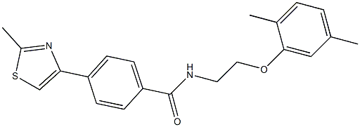 N-[2-(2,5-dimethylphenoxy)ethyl]-4-(2-methyl-1,3-thiazol-4-yl)benzamide Struktur