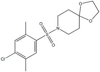 8-(4-chloro-2,5-dimethylphenyl)sulfonyl-1,4-dioxa-8-azaspiro[4.5]decane Struktur