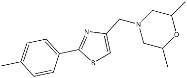 2,6-dimethyl-4-[[2-(4-methylphenyl)-1,3-thiazol-4-yl]methyl]morpholine Struktur