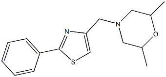 2,6-dimethyl-4-[(2-phenyl-1,3-thiazol-4-yl)methyl]morpholine Struktur