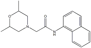 2-(2,6-dimethylmorpholin-4-yl)-N-naphthalen-1-ylacetamide Struktur