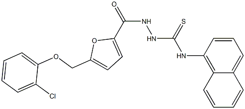 1-[[5-[(2-chlorophenoxy)methyl]furan-2-carbonyl]amino]-3-naphthalen-1-ylthiourea Struktur