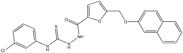 1-(3-chlorophenyl)-3-[[5-(naphthalen-2-yloxymethyl)furan-2-carbonyl]amino]thiourea Struktur