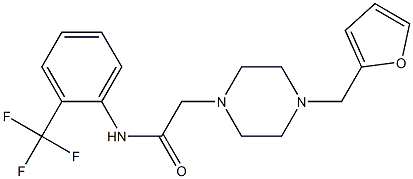 2-[4-(furan-2-ylmethyl)piperazin-1-yl]-N-[2-(trifluoromethyl)phenyl]acetamide Struktur