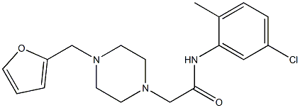 N-(5-chloro-2-methylphenyl)-2-[4-(furan-2-ylmethyl)piperazin-1-yl]acetamide Struktur