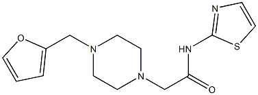 2-[4-(furan-2-ylmethyl)piperazin-1-yl]-N-(1,3-thiazol-2-yl)acetamide Struktur