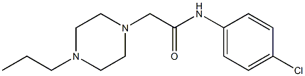 N-(4-chlorophenyl)-2-(4-propylpiperazin-1-yl)acetamide Struktur