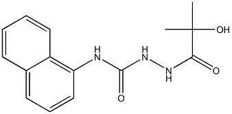 1-[(2-hydroxy-2-methylpropanoyl)amino]-3-naphthalen-1-ylurea Struktur