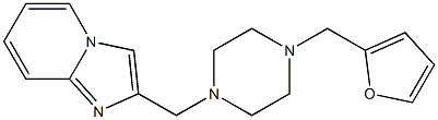 2-[[4-(furan-2-ylmethyl)piperazin-1-yl]methyl]imidazo[1,2-a]pyridine Struktur