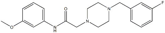 2-[4-[(3-fluorophenyl)methyl]piperazin-1-yl]-N-(3-methoxyphenyl)acetamide Struktur