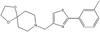 8-[[2-(3-methylphenyl)-1,3-thiazol-4-yl]methyl]-1,4-dioxa-8-azaspiro[4.5]decane Struktur