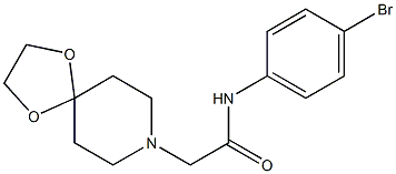 N-(4-bromophenyl)-2-(1,4-dioxa-8-azaspiro[4.5]decan-8-yl)acetamide Struktur