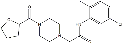 N-(5-chloro-2-methylphenyl)-2-[4-(oxolane-2-carbonyl)piperazin-1-yl]acetamide Struktur