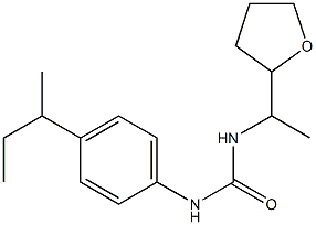 1-(4-butan-2-ylphenyl)-3-[1-(oxolan-2-yl)ethyl]urea Struktur