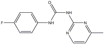 1-(4-fluorophenyl)-3-(4-methylpyrimidin-2-yl)urea Struktur