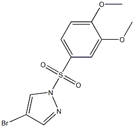 4-bromo-1-(3,4-dimethoxyphenyl)sulfonylpyrazole Struktur