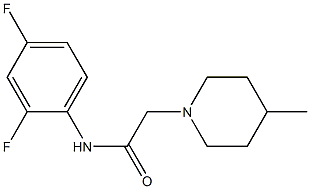 N-(2,4-difluorophenyl)-2-(4-methylpiperidin-1-yl)acetamide Struktur