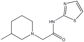 2-(3-methylpiperidin-1-yl)-N-(1,3-thiazol-2-yl)acetamide Struktur