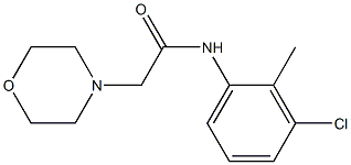 N-(3-chloro-2-methylphenyl)-2-morpholin-4-ylacetamide Struktur