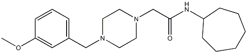 N-cycloheptyl-2-[4-[(3-methoxyphenyl)methyl]piperazin-1-yl]acetamide Struktur