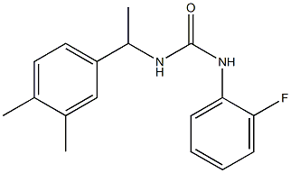 1-[1-(3,4-dimethylphenyl)ethyl]-3-(2-fluorophenyl)urea Struktur