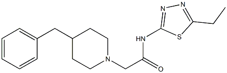 2-(4-benzylpiperidin-1-yl)-N-(5-ethyl-1,3,4-thiadiazol-2-yl)acetamide Struktur