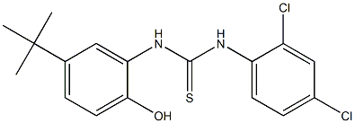 1-(5-tert-butyl-2-hydroxyphenyl)-3-(2,4-dichlorophenyl)thiourea Struktur