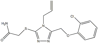 2-[[5-[(2-chlorophenoxy)methyl]-4-prop-2-enyl-1,2,4-triazol-3-yl]sulfanyl]acetamide Struktur