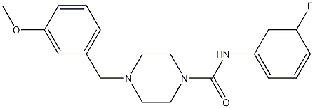 N-(3-fluorophenyl)-4-[(3-methoxyphenyl)methyl]piperazine-1-carboxamide Struktur