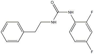 1-(2,4-difluorophenyl)-3-(2-phenylethyl)urea Struktur