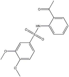 N-(2-acetylphenyl)-3,4-dimethoxybenzenesulfonamide Struktur