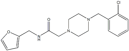 2-[4-[(2-chlorophenyl)methyl]piperazin-1-yl]-N-(furan-2-ylmethyl)acetamide Struktur