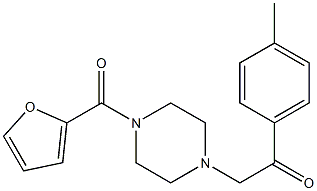 1-[4-(furan-2-carbonyl)piperazin-1-yl]-2-(4-methylphenyl)ethanone Struktur