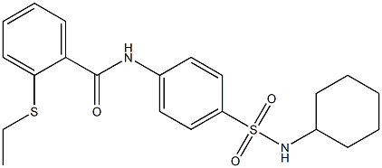 N-[4-(cyclohexylsulfamoyl)phenyl]-2-ethylsulfanylbenzamide Struktur