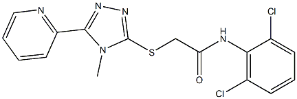 N-(2,6-dichlorophenyl)-2-[(4-methyl-5-pyridin-2-yl-1,2,4-triazol-3-yl)sulfanyl]acetamide Struktur