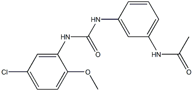 N-[3-[(5-chloro-2-methoxyphenyl)carbamoylamino]phenyl]acetamide Struktur