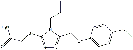 2-[[5-[(4-methoxyphenoxy)methyl]-4-prop-2-enyl-1,2,4-triazol-3-yl]sulfanyl]acetamide Struktur