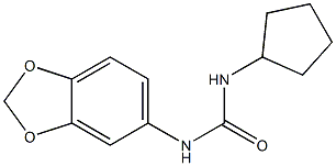 1-(1,3-benzodioxol-5-yl)-3-cyclopentylurea Struktur