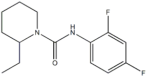 N-(2,4-difluorophenyl)-2-ethylpiperidine-1-carboxamide Struktur