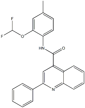 N-[2-(difluoromethoxy)-4-methylphenyl]-2-phenylquinoline-4-carboxamide Struktur