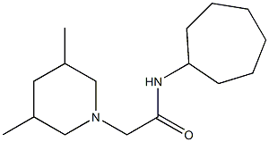 N-cycloheptyl-2-(3,5-dimethylpiperidin-1-yl)acetamide Struktur