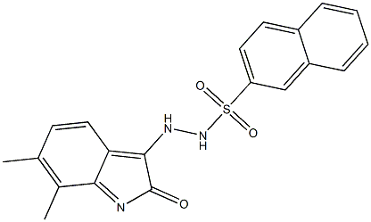 N'-(6,7-dimethyl-2-oxoindol-3-yl)naphthalene-2-sulfonohydrazide Struktur