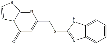 7-(1H-benzimidazol-2-ylsulfanylmethyl)-[1,3]thiazolo[3,2-a]pyrimidin-5-one Struktur